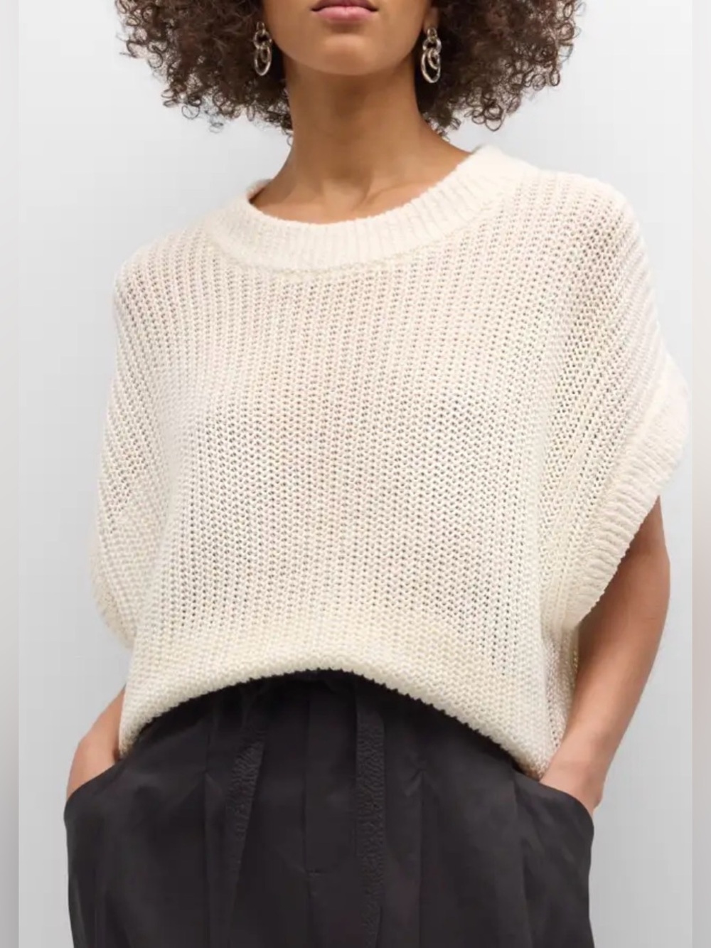 Apiece Apart Oliva‎ Dolman-Sleeve Knit Linen Vest Xs/S